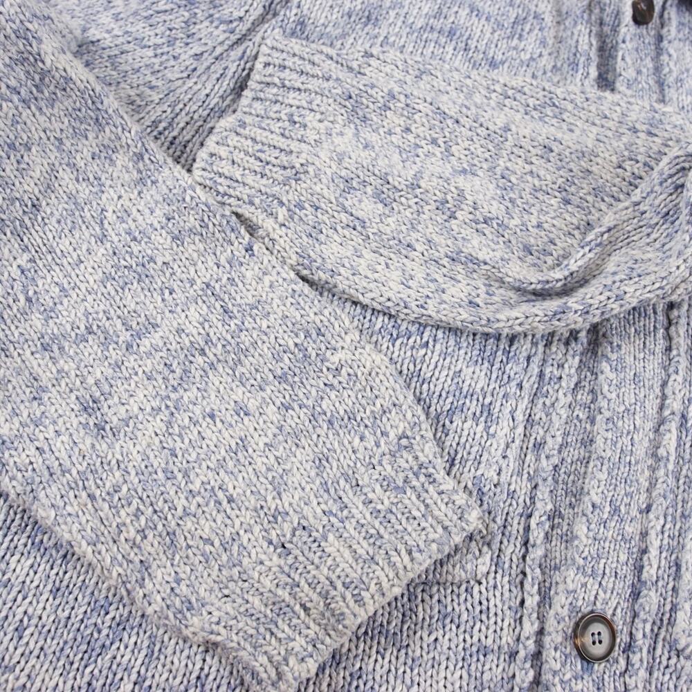 Mr Porter Miles Leon Knit Cotton Blue Cardigan Mens Sz S - Picture 6 of 12